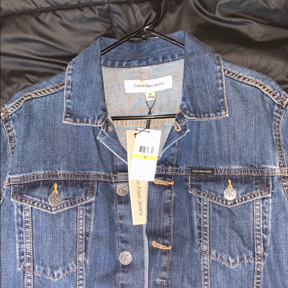 Brand New Calvin Klein Medium Wash Denim Jacket